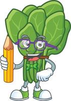 Spinach cartoon character style vector