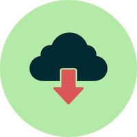 Cloud  download Vector Icon