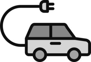 icono de vector de coche eléctrico