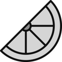 Inclined Slice Of Lemon Vector Icon