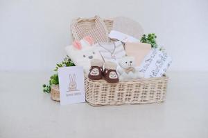 cute baby hampers as a background photo