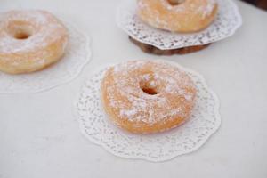 delicious snow donuts as a background photo