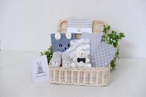 cute baby hampers as a background photo