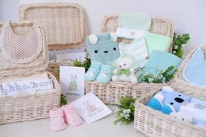 cute baby hampers as a background photo