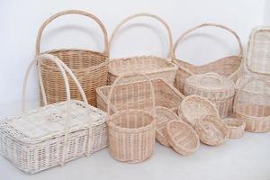 beautiful wicker basket as a background photo