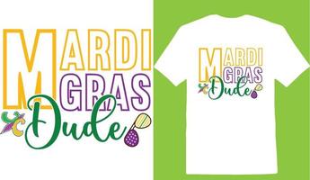 Mardi Gras Dude T-shirt vector