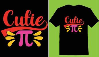 Cutie Pi Day T-shirt vector