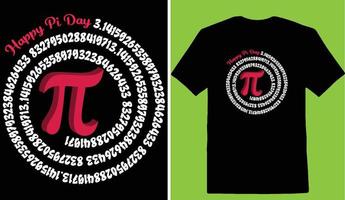 camiseta feliz dia pi vector