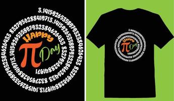 Happy Pi Day 3.1415926535897932384626 T-shirt vector