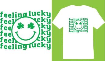 St Patricks feeling Lucky T-shirt vector