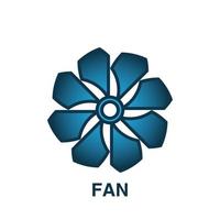 fan icon isolated on white background from computer collection vector