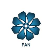 fan icon isolated on white background from computer collection vector