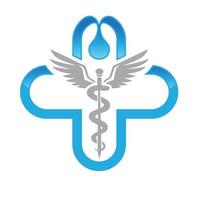 médico logo, médico centrar logotipo, corazón logo, salud logo, médico logo, medicina logo, médico icono. vector