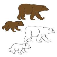 Bear icon isolated on white background. Bear icon modern symbol for graphic vector