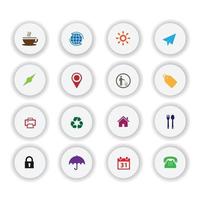 icons set and web analytics icons set. Data analytics and network concept icons.EPS 10 vector
