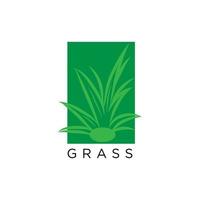 Grass icon. Silhouette of plants for logo or sign. vector