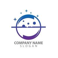 Vector Planet and orbit logo abstract vector design. Planet orbit concept and idea logo vector