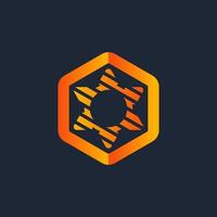 Hexagonal Logo Template Illustration Design. Vector EPS 10.