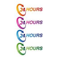 twenty four hours icon, 24 hours vector icon