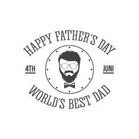 Happy Father's Day type on a white background vector