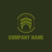 Military and armored vehicles logo and badges. Graphic template. Vector illustration