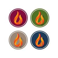 Vector illustration.Fire flame icon isolated on white background. Energy concept. Perfect for web site page, mobile app, game design ,badge, poster, cover,print, flyer, ad.Flat Style.