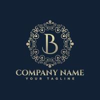 Luxury logo. Calligraphic pattern elegant decor elements. vector