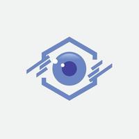Technology eye orbit web rings logo design. Vector circle ring logo design