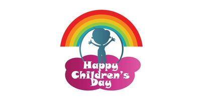 Happy children day background, children's day poster with happy kids Template for advertising brochure your text ,Vector Illustration vector