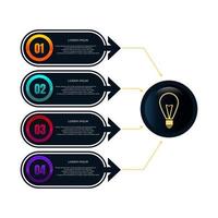 Business data visualization. Process chart. Abstract elements of graph, diagram with steps, options, parts or processes. Vector business template for presentation. Creative concept for infographic.