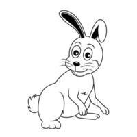 Cute Rabbit Illustration on white background vector