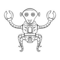 Robot Technology illustration on white background vector