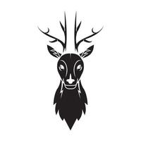 ciervo cabeza tatuaje ilustración vector