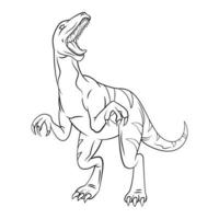 raptorsaurio ilustración en blanco antecedentes vector