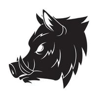 Wild Boar Head tattoo illustration vector