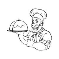 cocinero vector ilustración en blanco antecedentes