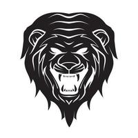 Lion Head tattoo illustration vector