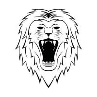 Lion Head illustration on white background vector