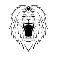 Lion Head illustration on white background vector