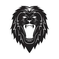 Lion Head Tattoo Illustration vector