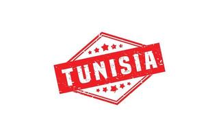 Túnez sello caucho con grunge estilo en blanco antecedentes vector