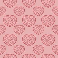 Seamless pattern with the image of shaded hearts. Pattern for Valentine s Day. Pink pattern for print and packaging. Vector illustration