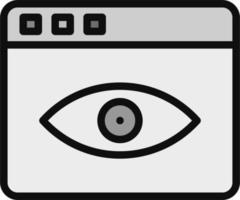 Web Visiblity Vector Icon