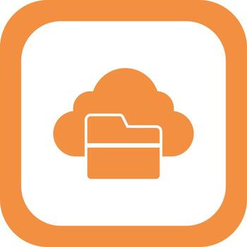 nube carpeta vector icono