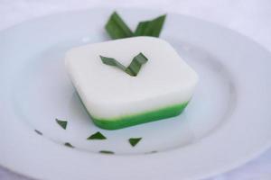 delicious pandan rice cake as a background photo