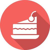 Piece Of Cake On Plate Vector Icon