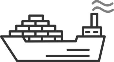 Cargo Ship Vector Icon