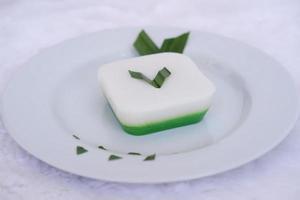 delicious pandan rice cake as a background photo