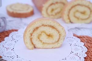 cake with delicious pineapple jam as a background photo