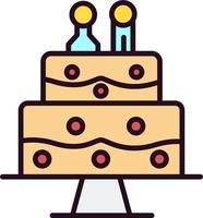 Wedding cake Vector Icon